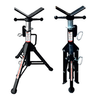 TAG TriStand összecsukható háromlábú csőtartó állvány - modell TFS301+ V alakú csőtartó fej TAG TriStand összecsukható háromlábú csőtartó állvány - modell TFS301+ V alakú csőtartó fej